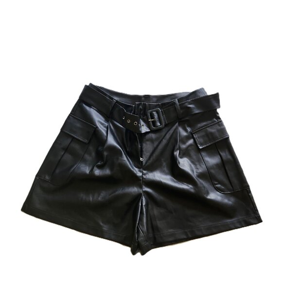 I.N.C. International Concepts INC Womens Black Faux Leather Shorts Size: 16 - Picture 4 of 10